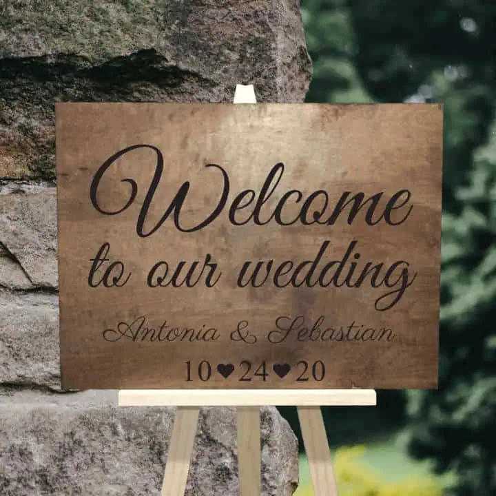Hochzeitsschild klein